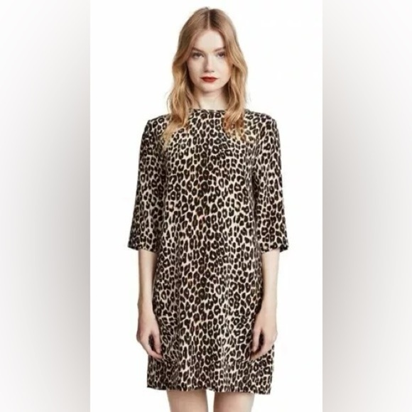 Equipment Dresses & Skirts - Equipment Audrey100% silk cheeta/ animal print dress with pockets